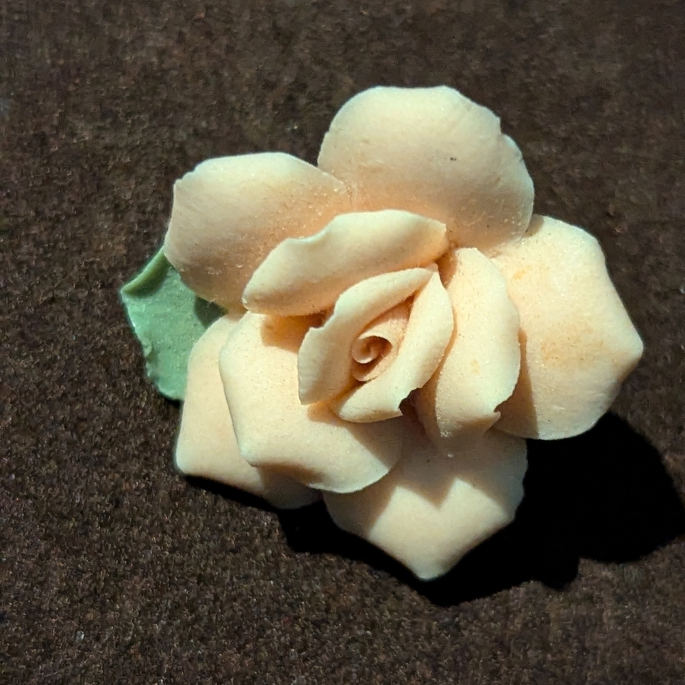 Elegant Cream Rose Brooch